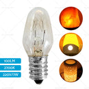 8 PCS 7W 240V E12/E14 Clear Bulbs Night Light Replacement Warm Yellow Light
