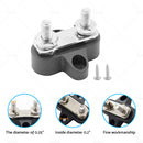 Bus Bar Terminal Block Heavy Duty Dual M6 Power Distribution Stud Black