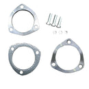 Universal Exhaust Flange Plate Set 304 Stainless Steel 2.5in 63mm 3 Bolt Gasket