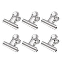 6/12PCS Stainless Steel Bulldog Paper Clip Metal Office Binder Grip Clamp 75mm