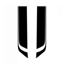 2pcs Wide Black Racing Car Hood Stripe Decal Auto Vinyl Bonnet Sticker Universal