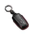 Leather Car Remote Key Fob Cover Suitable For Ford Next Gen Ranger 22-23 Black