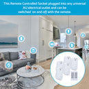 5 Packs Home Wireless Power Switch Mains Sockets & 2x Remote Controllers AU Plug
