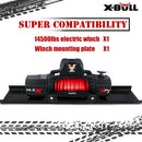Electric Winch 14500lbs 12V with Synthetic Rope Mount Plate Suitable For 4WD SUV