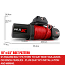Electric Winch 14500lbs 12V with Synthetic Rope Mount Plate Suitable For 4WD SUV