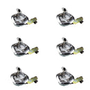 6 Set Chrome Power Operated Recessed Folding Whale Tail T-Lock Handle Toolbox