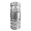 Hydraulic Female Flat Faced Coupler Suitable For Bobcat 7246790 1/2in Body 3/4in Sae Thread