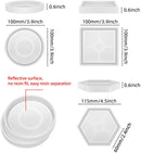 6 Pics Set Coaster Resin Casting Mold Silicone Jewelry Making Mould Craft