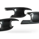 Carbon Fiber Look Door Handle Bowl Strip Covers Suitable for Toyota Kluger 2021¡§C2025