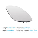 Left Passenger Side Suitable for VW Golf Mk5 2004-2008 Mirror Glass With Heated Back Plate