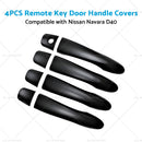 4PCS Remote Key Door Handle Covers Suitable for Nissan Navara D40 2005-2015 ST