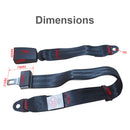 2x 2-Point Retractable Adjustable Lap Sash Seat Belt Strap Suitable For Car & Truck