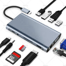 11in1 USB-C Type C HDMI USB 3.0 HUB Adapter Compatible with MacBook Pro iPad Pro