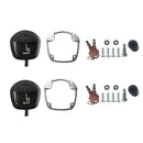 2x Recessed Folding T Lock / Handle Drop T Whale Tail For Trailer Toolbox Black