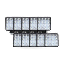 10x 4 inch  Flood LED Work Lights 80W 12V Square IP68 Suitable For Vehicle/Boat