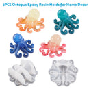 2PCS Octopus Mold Silicone Epoxy Resin Casting Mould 3D Sea Animal Display Mold