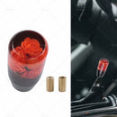 Suitable For JDM 10CM Clear Red Real Flowers Manual Gear Stick Shift Knob Lever Shifter