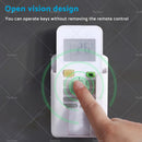 Universal White Air Conditioner Remote Control Holder Wall-Mounted Cover Storage