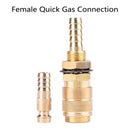 Unimig Razor Female Quick Gas Connection with 6mm Barb Argon Hose Suitable For Kemppi Style TIG