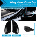 Left&Right Side Wing Mirror Cover Cap Gloss Black Suitable For Ford Fiesta MK7 2008-2017