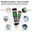 Portable 4 In 1 Hydrogen-Rich Test Pen PH/ORP/TEMP Water Quality Meter Tester