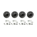 4x Round Flush Pull Slam Hatch Latch Door Lock Deck For RV Marine Boat Caravan