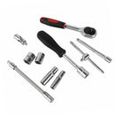 46pc Socket Wrench Set 1/4 inch  Drive Chrome Vanadium Steel Ratchet Bit Kit