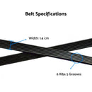 Washing Machine Drive Belt Suitable for Haier HWF85AN1 HWF90AN1 HWF95AN1 6EPJ