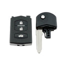 3 Buttons Complete Remote Car Key 433MHz ID63 80Bit Chip Suitable For Mazda 2 3 6