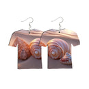 48PCS Blank Jewelry Earring Wood MDF Football Shirt Earring Double-Sided DIY