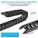 Drag Chain Cable Carrier Open Type with End Connectors 10mmX20mm 1Meter Plastic