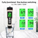 Portable 4 In 1 Hydrogen-Rich Test Pen PH/ORP/TEMP Water Quality Meter Tester