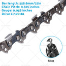 22" Chainsaw Chain 22inch 0.325" .058 86DL Suitable for Baumr-AG Sunseeker