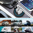 12V Car Cigarette Lighter Socket Dual QC3.0 USB Ports Fast Charger Power Adapter