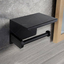 2x Stainless Steel Paper Toilet Roll Holder Storage Hook + Phone Shelf Bathroom