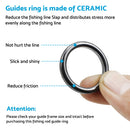 160Pcs 3.7mm-30mm Ceramic Fishing Rod Guide Rings Wear Resistant Rod Repair Kit