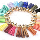 250Pcs/Set Keychain Tassels Bulk Colored Leather Tassel Pendants for DIY