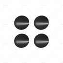 4PCS Hub Cap 60mm NO Logo Black Base Universal For Wheel Center Caps Rim Black