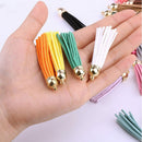 250Pcs/Set Keychain Tassels Bulk Colored Leather Tassel Pendants for DIY