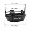 4PCS Hub Cap 60mm NO Logo Black Base Universal For Wheel Center Caps Rim Black