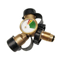 LPG Bottle POL Dual Outlet Adapter  inch Y inch  Configuration with Gas Level Gauge