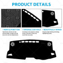 Dash Mat For Toyota Corolla 2019-2021 Dashboard Cover Black Non Slip