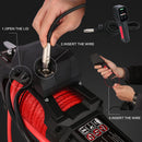 Electric Winch 14500lbs 12V with Synthetic Rope Mount Plate Suitable For 4WD SUV