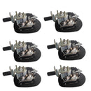 6 Set Chrome Power Operated Recessed Folding Whale Tail T-Lock Handle Toolbox