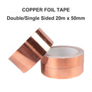 Double / Single Sided Copper Foil Tape EMI Shielding Conductive Adhesive Tapes - 20m x 50mm