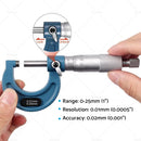 4pcs 0-100mm Outside Micrometer Machinist Tool Set Carbide 0.01m