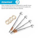 Mercedes Injector Bolts & Seals Kit Set of 4 Diesel Sprinter Vito M-Class M646