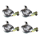 4 Set Chrome Power Operated Recessed Folding Whale Tail T-Lock Handle Toolbox