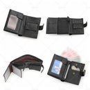 RFID Blocking Leather Wallet Slim Mens Purse Trifold Credit Card Holder