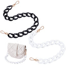 2PCS Resin Purse Chain Handle Acrylic Bag Strap Detachable Purse Clutches Handle